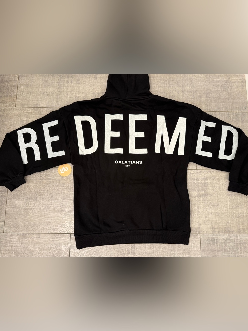 New GLO Kingdom Essential Hoodie Medium Black Fleece Redeemed Oversized Hoodie